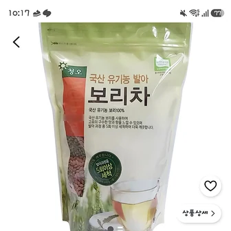쿠팡 청오건강 유기농 발아 보리차 500g 1개 3910원