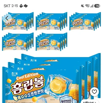 쿠팡)해태제과 홈런볼 옥수수콘크림맛, 39g, 24개 14,700원
