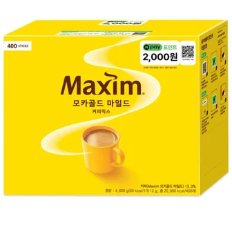 맥심 모카골드 커피믹스 400개입+네이버페이