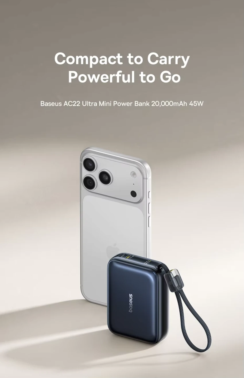 베이스어스 미니 보조배터리 45W 20000mAh $27.73