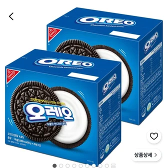 오레오 초콜릿 샌드위치 쿠키 화이트 크림, 1kg, 2개 15,570원