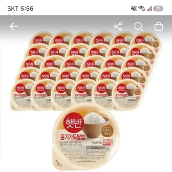 [토스]햇반 윤기가득쌀밥, 210g, 36개 (33,150원/무료)