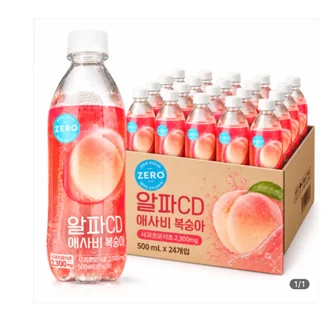 애사비 복숭아 제로 500ml x 24개
