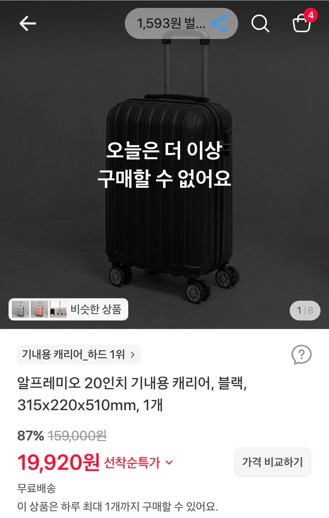 캐리어 20인치