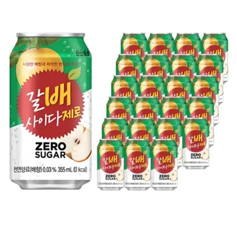 해태htb 갈배사이다 제로, 355ml, 24개