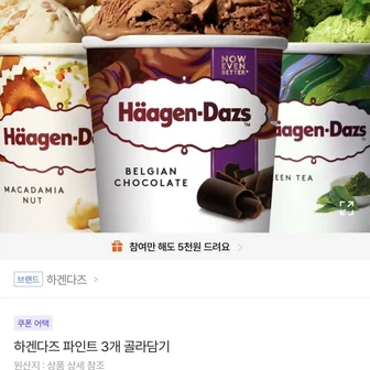 하겐다즈 파인트 3통