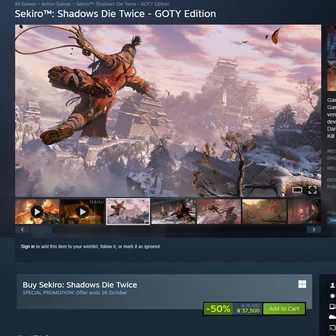 세키로 / Sekiro™: Shadows Die Twice - GOTY Edition