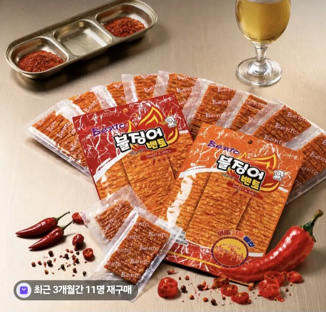 [네이버] 벤토 불징어 매콤달콤 8개 (10,500원 / 무배)