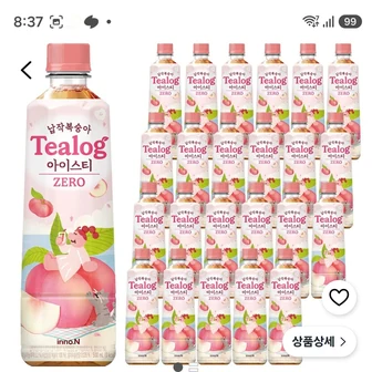 티로그 납작복숭아 아이스티 홍차 제로, 500ml, 24개