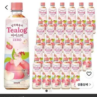 티로그 납작복숭아 아이스티 홍차 제로, 500ml, 24개