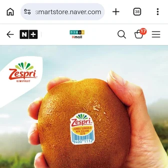 제스프리 썬골드키위 자이언트 사이즈 총 3.2kg (21입/개당 150g내외) 20,160원