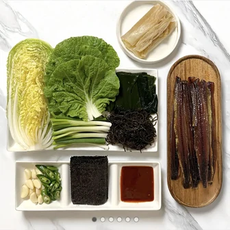 [카카오 톡딜] 구룡포 과메기 해초 + 야채 풀세트 (19,400원 / 무배)