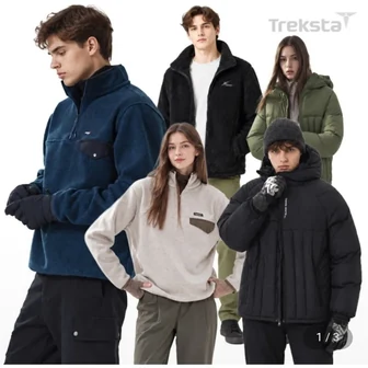 코몽트 남성 후리스 하이넥 집업자켓