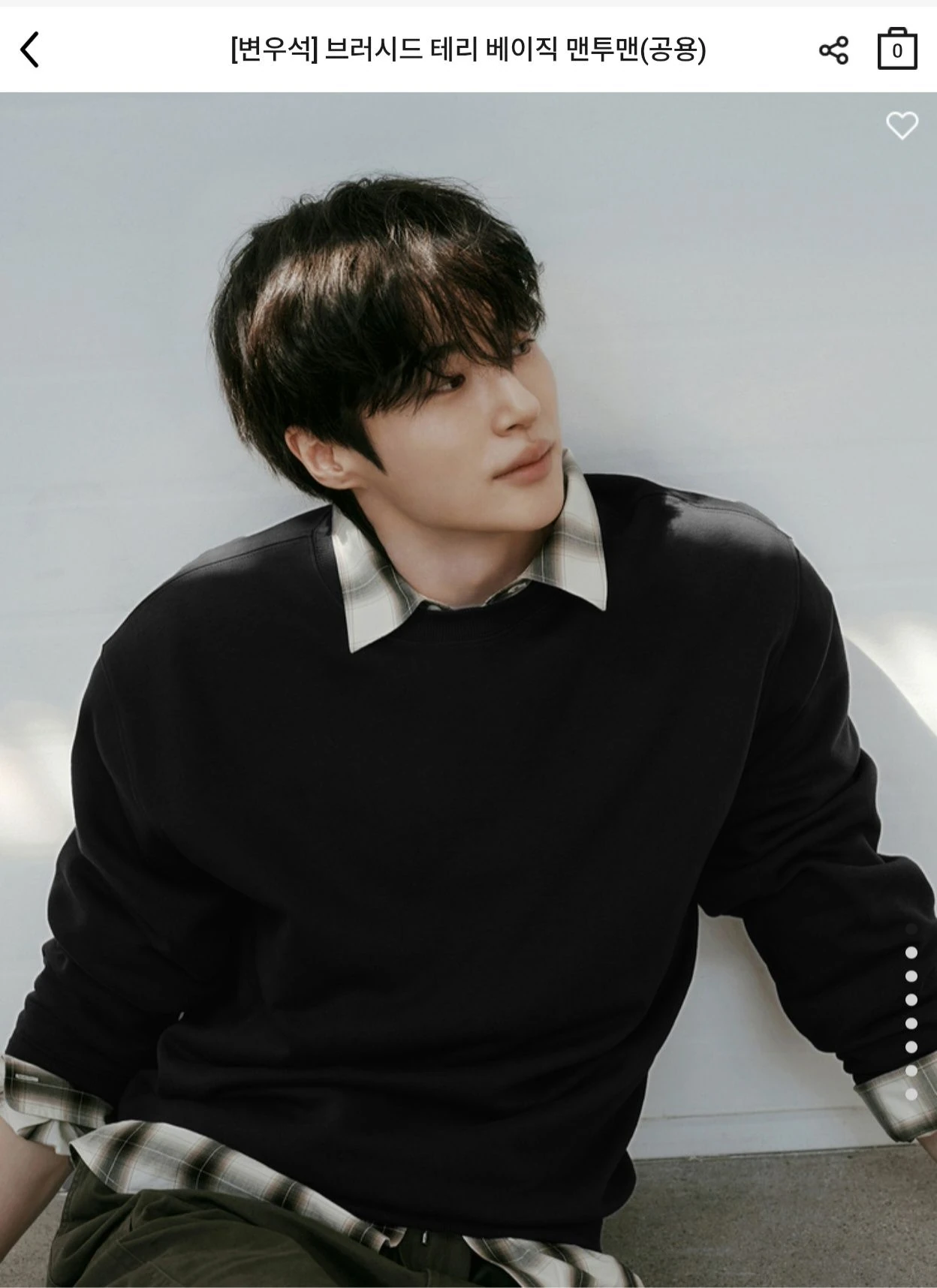 지오다노 브러시드 테리 베이직 맨투맨