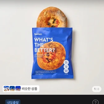 널 담 고단백 저당 포카치아, 토마토 바질치즈, 90g, 8개