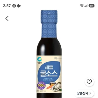 청정원 해물굴소스 고소한맛, 250g, 1개