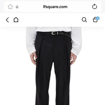 일꼬르소 리버스 플리츠 와이드핏 울 슬랙스 13,500원