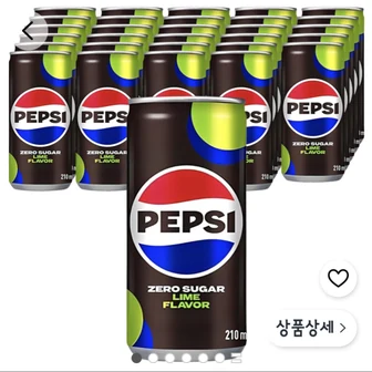 펩시 제로슈거 라임향, 210ml, 30개 11,820원