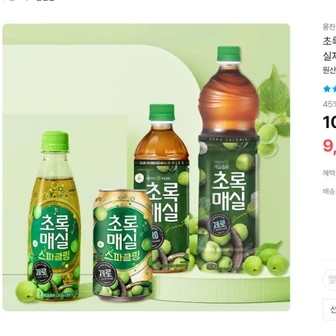 초록매실 제로 1.5L 6개 9,047원