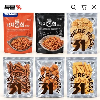 [톡딜] 건어물스낵 6종 골라담기 (2,900원~/무료)