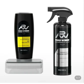 [롯데온] 로드위너 자동차 유막제거제 100ml + 발수코팅제 500ml 세트 (9,810원...