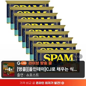 스팸 25% 라이트 200g 9개