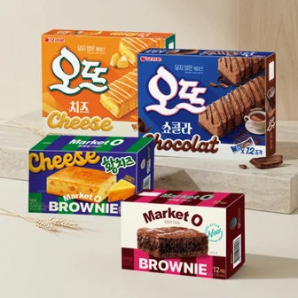 마켓오 브라우니 황치즈 12P+브라우니 12p+오뜨 쇼콜라 12P+오뜨 치즈 12p 1...