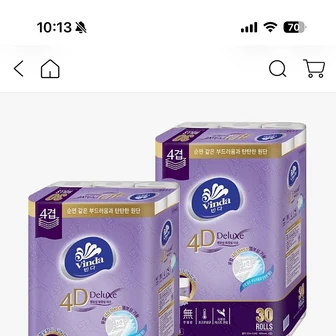 쇼핑엔티) 빈다 4D Deluxe 4겹 엠보싱 두루마리 화장지 60롤 22,900원 무배