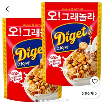 오 그래놀라 다이제 시리얼, 300g, 2개