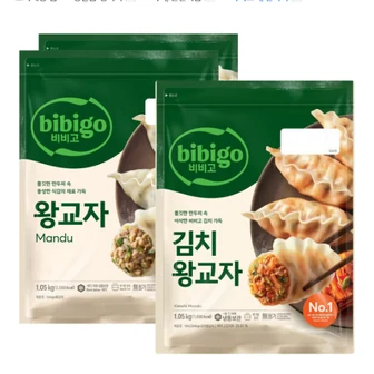 비비고 왕교자 1.05kg 2개 + 김치왕교자 1.05kg 1개
