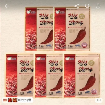 [토스쇼핑] 진성 고춧가루 보통맛 1kg 5개 (98,700원/무료)