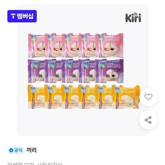 [11번가]끼리 크림치즈 찰떡 3종 16개입 (티멤 25,000원/무료)