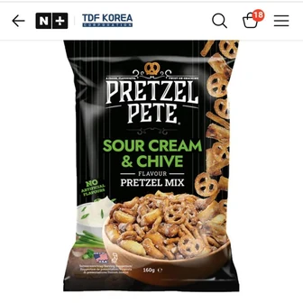 프레첼 사워크림 차이브 160g 500원 소비기한: 261111