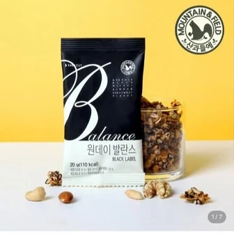 [롯데온] 산과들에 그래놀라하루견과 원데이발란스블랙 100봉 (36,830원/무료)